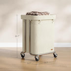 Laundry Basket with Wheels 150L/40Gal, Rolling Laundry Hamper with Steel Fram - Image 7