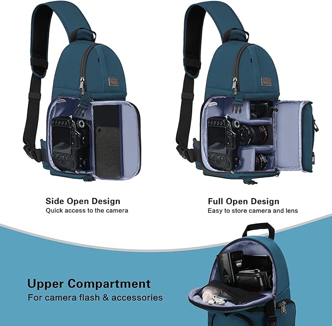 MOSISO Camera Sling Bag, DSLR/SLR/Mirrorless Camera Backpack Case Shockproof - Image 2
