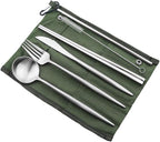 Gugrida Reusable Travel Utensils, 7 Pieces Portable 18/10 Stainless Steel - Image 2