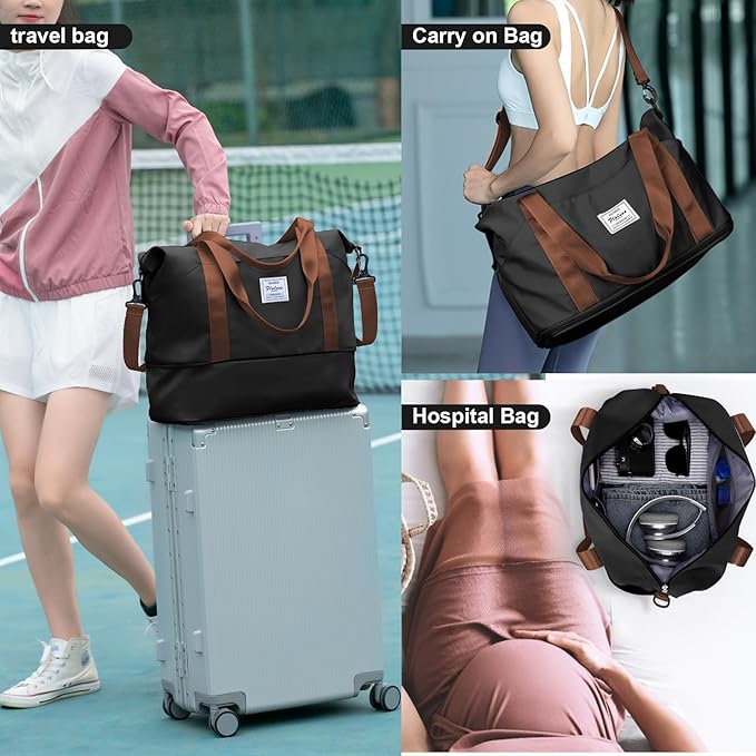 Travel Duffel Bag, Sports Tote Gym Bag, Shoulder Weekender Overnight Bag - Image 3