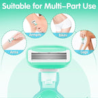 DreamGenius Travel Razors for Women Include 1 Handle and 5 Cartridges, Extra - Image 6