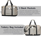 SUNNY BIRD Duffel with Utility Pouch, 40L Weekender Overnight Bag with Shoe - Image 8