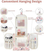Narwey Hanging Toiletry Bag for Women Travel Makeup Bag Organizer Toiletries - Image 2