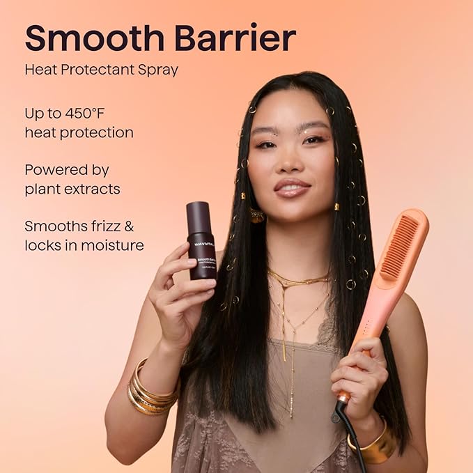 Wavytalk Spotlight Sleek Steamline Pro Festival Bundle, Steam Hair Straightener Brush 3 in 1, Steam Reduces Damage, Nourishes Hair, and Expedites Straightening