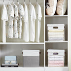 Fabric Storage Cubes with Clear Windows and Lids, Decorative Storage Boxes - Image 8