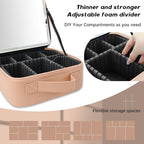 Makeup Bag with Led Mirror, Travel Makeup Organizer with 3 Color Setting - Image 3