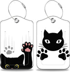 2 Pcs Cute Black Cat Luggage Tags by Unknown