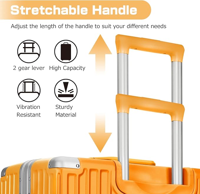 AnyZip Luggage PC+ABS Aluminum Frame Zipperless Checked Luggage Hard Shell - Image 7
