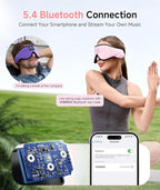 Voerou Sleep Headphones, 3D Wireless Bluetooth Eye Mask, Sleeping Headphones - Image 4