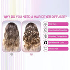 Hair Dryer Diffuser, Styling Tools Appliances Universal Hair Dryer Diffuser Portable Travel Folding Hair Blow Dryer Diffuser (Black)