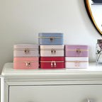 Small Jewelry Travel Case For Womens Small Rectangle PU Leather Jewelry Box - Image 8