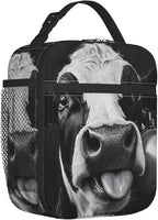 Cow Insulated Lunch Box for Women Men Cow Lunch Bag for Travel, or Fishing - Image 2