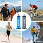 500ml Soft Flask 2Pack, TPU Collapsible Soft Water Bottle, 17oz Foldable TPU - Image 7