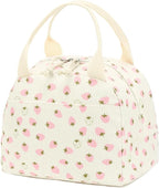 Bluboon Lunch Bag for Women Men Cute Corduroy Lunch Tote Bags Reusable by BLUBOON