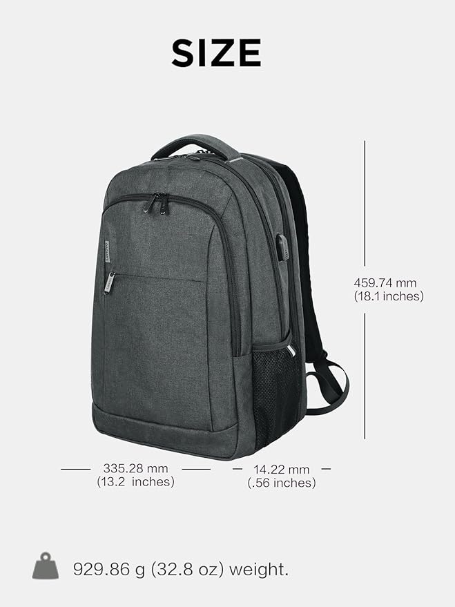 Lenovo B325 Laptop Backpack, Water-Resistant Travel Backpack - Image 8