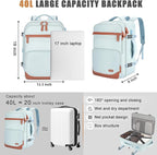 40L Travel Backpack with USB Charging Port, Water-Resistant Carry On Backpack - Image 6