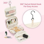 Travel Toiletry Makeup Bag for Women Hanging Toiletry Bag Cosmetic Organizer - Image 5