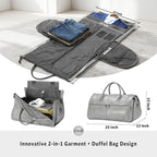 STOVER Garment Travel Duffle Bag, Large 2-in-1 Convertible Carry-on Luggage - Image 2