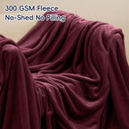 PHF Ultra Soft Fleece Blanket Queen Size, No Shed No Pilling Luxury Plush Cozy - Image 3