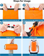 HEETA Waterproof Dry Bag for Women Men 5L/10L/20L/30L/40L Roll Top Lightweight - Image 4