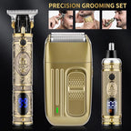 Karrte Men’s Grooming Kit Professional Hair Clippers and Shaver for Men,Electric Razor and Nose Trimmer Set,Beard Trimmer with 3 Foil Head,Gifts for Men