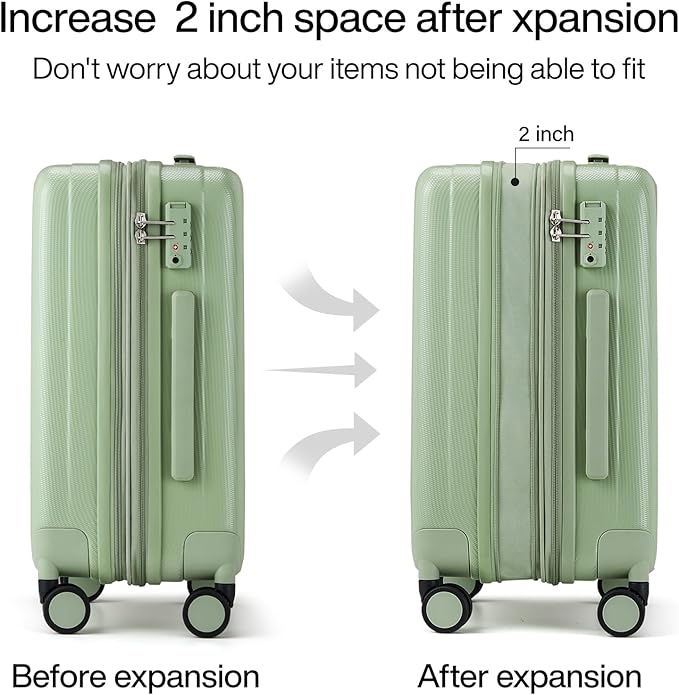 Hanke 29 Inch Expandable Checked Luggage Lightweight PC Hard Shell Luggage - Image 3