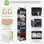 Large-Sized Hanging Shoe Organizer 8-Shelf, Hanging Closet Organizer - Image 5