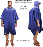PTEROMY Hooded Rain Poncho for Adult - Image 4