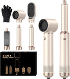 5 in 1 Blow Dryer Brush, Negative Ion Hair Dryer Brush Set Upgrade Hot Air Brush Air Styler Curling Wrap Air Curler, Curling Iron Hair Styling Tools As A Gift for Straight/Curl/Drying/Smoothing