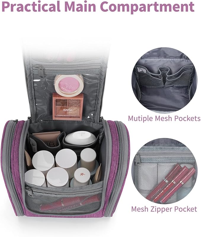 Narwey Small Hanging Toiletry Bag Women Travel Makeup Bag Organizer Toiletries - Image 4