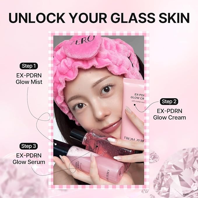 FROM ZERO EX-PDRN Bouncy Glow Duo｜Toner Mist and Capsule Cream｜Ginseng Exoxome, Broccoli PDRN, 3X Collagen, Crystal Ceramide｜Korean Glass Skin｜Gift for Teen Girls