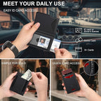Wallet for Men Wallet with Slim Pop Up Card Holder 9-13 Cards, Bifold - Image 8