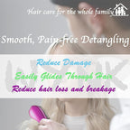 WYNK Gentle Detangling Hair Brush for Adults & Kids – 2 Pack, Painless for Wet or Dry Curly/Straight Hair, Reduces Breakage, Comfortable Scalp Feel