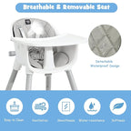 BABY JOY High Chair, 5 in 1 Convertible Highchair - Image 4