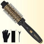 Thermal Brush 1.5" Curling Brush, Blowout Long Lasting Look Thermal Hair Brushes, 30s Fast Heated Round Brushes, Negative Ion Tech, 2 Temp Settings, Less Damage, Universal Voltage for Travel