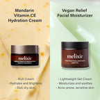 Melixir Mandarin Vitamin CE Hydration Cream, Niacinamide & Panthenol, Vitamin Capsules for Skin Radiance & Uneven Tone, Daily Face Moisturizer for Dry and Dull Skin, Korean Skincare (1.0 fl.oz./30ml)