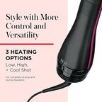 REVLON -Step Hair Dryer and Styler,All-in- Hair Brush Straightener for Salon-Quality Smooth & Straight Styles,Black,(Pack of 2)