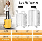 Krute Luggage 24 Inch Aluminum Frame Zipperless Suitcase - Image 3