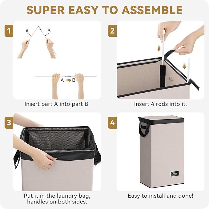 SOLEDI Slim Laundry Hamper - Image 7