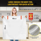 ROLOWAY Emergency Fire Blanket for Home and Kitchen, Fire Blankets Emergency - Image 4