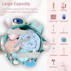 F-color Mesh Shower Caddy Portable, Large Capacity Shower Bag Basket Tote - Image 2