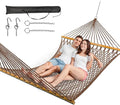 Double Hammock for 2 Person, Handwoven Cotton Rope Hammock by ANAGOO