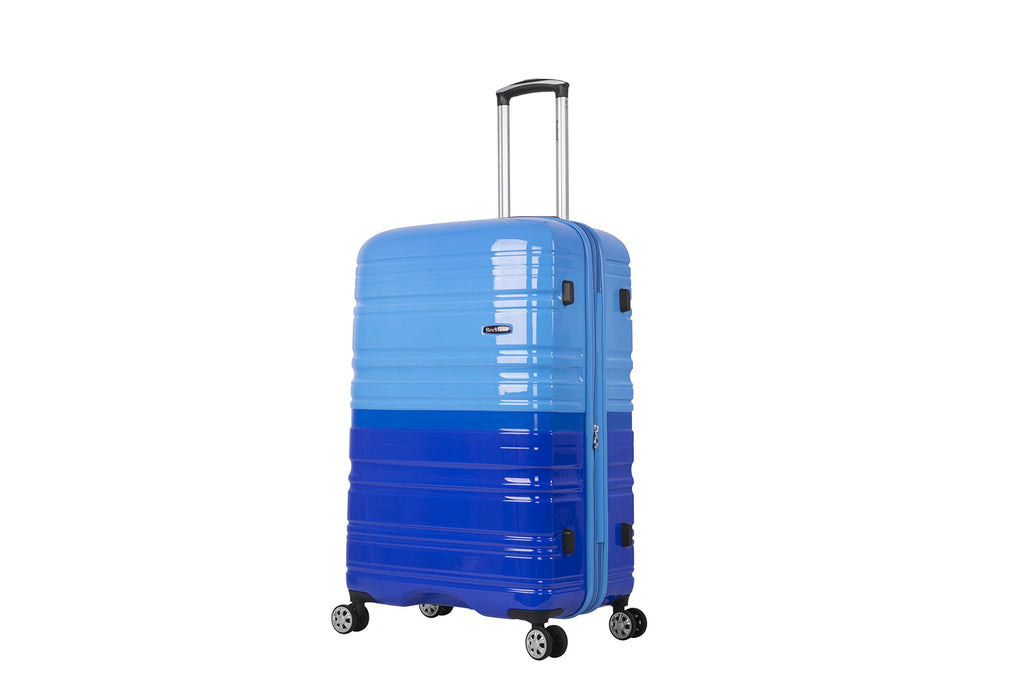 Melbourne Hardside 2 Piece Expandable Spinner Wheel Luggage Set (Two Tone Blue / 2 Piece (20"/28"))
