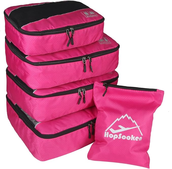 5 Set Packing Cubes for Travel Large Suitcase Luggage Organizer Bags Travel by HOPSOOKEN