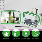 16 Pieces Clear Makeup Bag PVC Zippered Clear Toiletry Carry Pouch Portable - Image 7