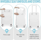 Carry on Luggage with Seat for Kids Expandable Ride on Suitcase with Spinner - Image 4