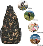 SUPLUCHOM Sling Bag Vintage Butterfly Moon Flower Hiking Daypack Crossbody - Image 6