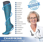 CHARMKING Compression Socks for Women & Men Circulation 15-20 mmHg is Best - Image 5