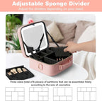 Mocado Travel Makeup Bag with LED Lighted Mirror, Travel Makeup Organizer - Image 4