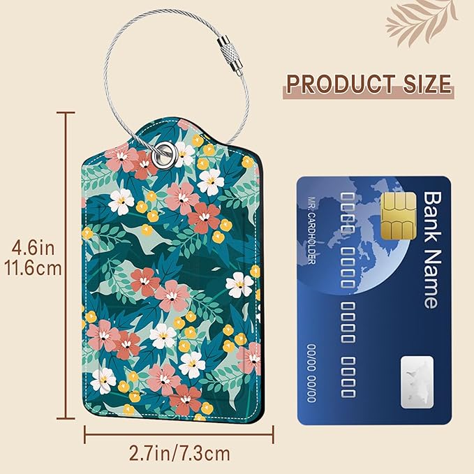 2 Pcs Floral Luggage Tag for Suitcases - Image 7